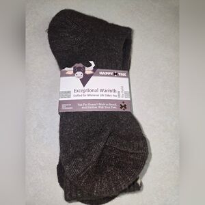 Happy Yak Cashmere Yak Brown Socks Size Large